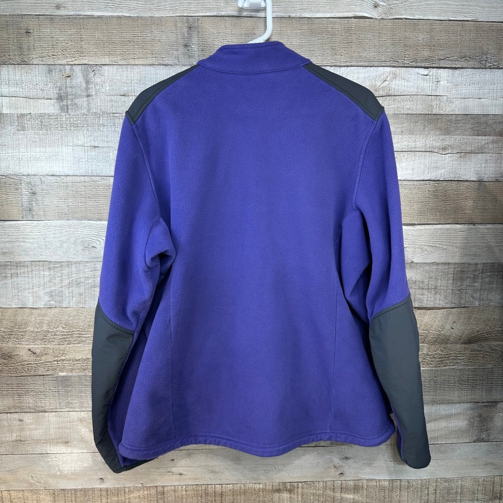 LL Bean Polartec Wind Pro Fleece Jacket Purple Gray Overlay Womens XL